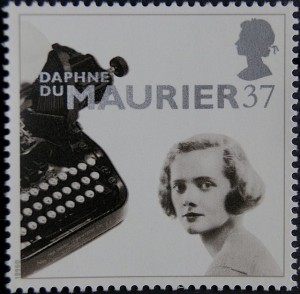 Daphne du Maurier w typewriter (stamp)